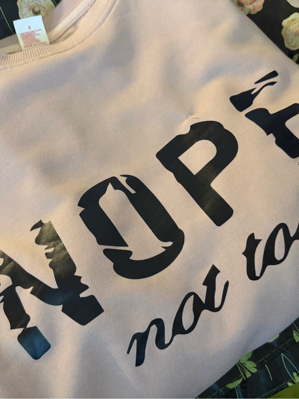 NOPE Crewneck Sweatshirt 1XL Womens Pink Previously Loved
